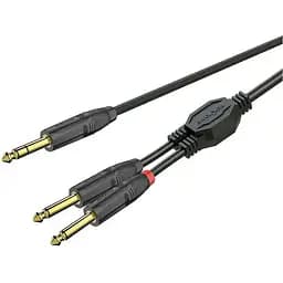 Готовый аудио кабель Roxtone Jack 6.3 Stereo - 2xJack 6.3 mono GPT-C130-L6 6м