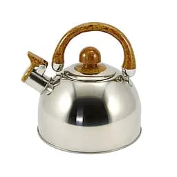 Чайник со свистком и крышкой 2.0 л из нержавеющей стали ZB001/2, Zauberg Серебристый 87613