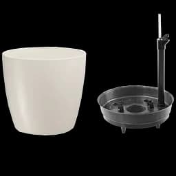 Горшок для цветов Serinova с автоматическим поливом Ruby, 33 л, бело-серый (YAS6-KirliBeyaz)