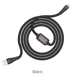 Кабель Hoco Micro USB с таймером S4 черный 1,2 метра