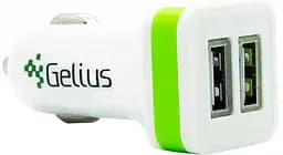 Автомобильное зарядное устройство Gelius АЗУ Gold Edition 2USB 2,4A White/Green
