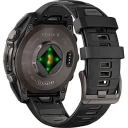Смарт-годинник Garmin Fenix 8 AMOLED Sapphire 47mm Carbon Gray DLC Titanium with Black/Pebble Gray Silicone Band (010-02904-20) [115046] - мініатюра 6