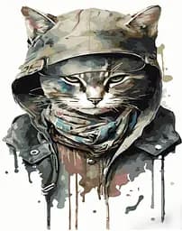 Набір для розпису по номерах Крутий кіт, Strateg, 30x40 см, SS6768