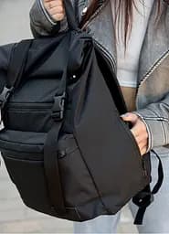 Жіночий рюкзак Sambag RollTop чорний 41 х 30 х 16 см (24238065) - мініатюра 5
