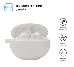 Силіконовий чохол для навушників HUAWEI FreeBuds 5i/6i, Hang Case, білий, ультратонкий захисний кейс товщиною 2 мм, захист від подряпин, пилу та ударів, компактний, з карабіном для кріплення, ArmorStandart (ARM79930) - мініатюра 2