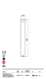 Стовпчик ALGON ST LED SMD 6W IP65 DG RGB+WW TUYA (4.1.2) Redo 90150 - мініатюра 3