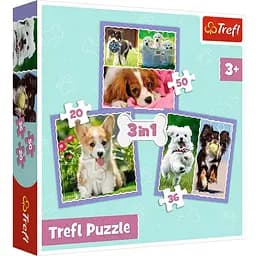 Пазли Trefl 3 в 1 Милі песики