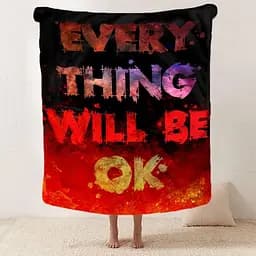 Плед 3D мотиваційний Every Thing Will Be Ok №2 2744_B 12828 135х160 см - мініатюра 2