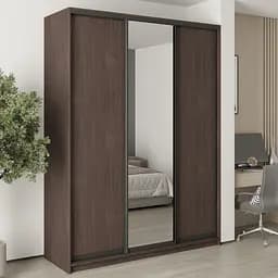 Шкаф-купе трехдверный MebelStar Уни BG 2ДСП/Зеркало 180x45x240 см Дуб ристрето (MBS-8190)