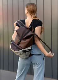 Жіночий рюкзак Sambag RENEDOUBLE шоколадний 37 х 31 х 14 см (27151120r) - мініатюра 4