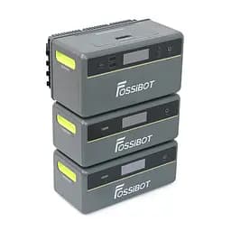All-in-One Solar station FOSSiBOT FBP1200W+2Battery, APP Control, WiFi, 5874Wh LiFePO4 6000Cycles, MPPT 2000W max, 3хAC 220, 1xUSB-15W, 1хUSB-C(100W), Fast charge 90min, Bluetooth, Heating, IP65, -20-55°C, 476×308×751mm, 57,5kg