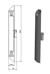 Настіннe бра Lean Tube, PikArt арт. 23673 Золотистий - мініатюра 2