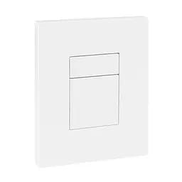 Панель змиву пластикова Koer KT-0607-03 157x198x3mm, кнопка квадратна біла KR5714, Білий