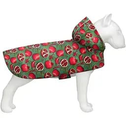 Дощовик-накидка з капюшоном для собак Waudog Clothes, малюнок "Гранати", А 23-26 см, B 30-36 см, С 15-20 см