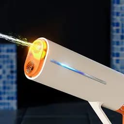 Водяний акумуляторний автомат Water Gun 185-66 (400ml) with lithium battery White / Orange - мініатюра 2