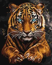 Картина по номерам Дикий тигр Ideyka 40x50 см КНО6812
