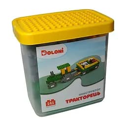 Конструктор "Тракторец" 013888/41 в пластиковом боксе 141 деталь