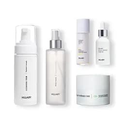 Сонцезахисна сироватка SPF 30 з вітаміном С + Базовий набір для догляду за шкірою обличчя сухого типу Hillary