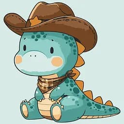 Картина по номерам "Шериф Динозаврик" 15583-AC 30x30 cм