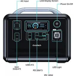 Зарядна станція Choetech Portable Power Station 1200W (BS005) - мініатюра 4