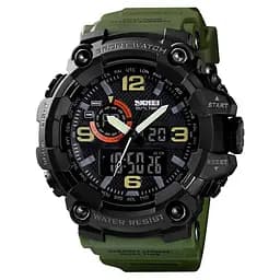 Чоловічий наручний годинник 1520AG Black-Military Wristband. Skmei acs0030705