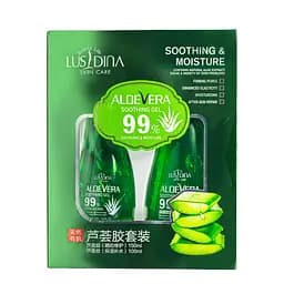Набор увлажняющих гелей из алоэ для лица и тела Lusidina Aloe Vera 99 100 + 150 мл