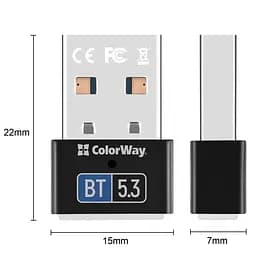 Адаптер Bluetooth v5.3 USB, чорний Colorway - мініатюра 6