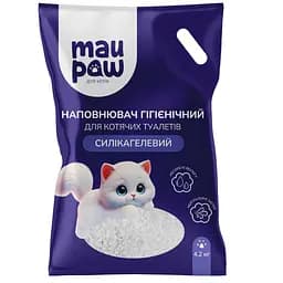 Уценка. Наполнитель гигиенический силикагелевый MAU PAW для кошачьих туалетов 10 л, 4.2 кг 1-8 мм (973576)