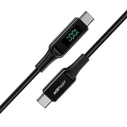 Дата кабель Acefast C6-03 USB-C to USB-C 100W zinc alloy digital display braided (2m) Black - мініатюра 3