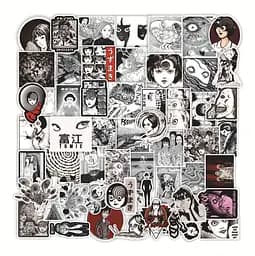 Стікерпак Дзюндзі Іто Набір наклейок GeekLand Junji Ito 56 штук