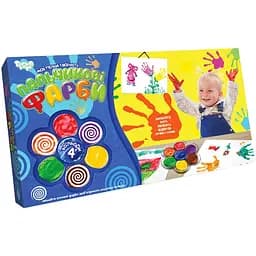 Дитячі пальчикові фарби Danko Toys Моя перша творчість 4 кольори PK-02-02