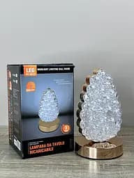 Декоративна LED-лампа Pine Cone PC-8213 акумуляторна настільна з кришталевим ефектом і сенсорним керуванням 3 режими - мініатюра 7