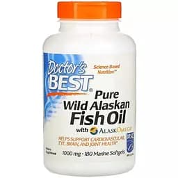 Аляскінський риб'ячий жир (Омега-3) Doctor's Best Fish Oil with AlaskOmega 180 капсул