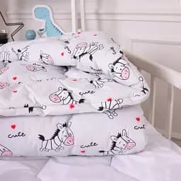 Ковдра MirSon антиалергенна зима Kids Time 20-0040 Cute white zebra 140x205 см бавовна (2200009665875)