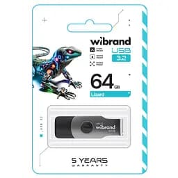 Flash Wibrand USB 3.2 Gen1 Lizard 64GB Black - мініатюра 3