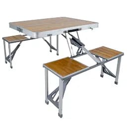 Стіл Bo-Camp Bamboo Brown/Silver (1404800) - мініатюра 1