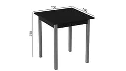 Стіл кухонний Ferrum-decor Дієго 75x70x70 Сірий ДСП Сосна Кембра 16мм (FRD-105708) - мініатюра 3
