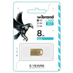 Flash Wibrand USB 2.0 Hawk 8Gb Gold - мініатюра 2