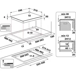 Індукційна варильна поверхня Whirlpool WS Q4860 NE [113330] - мініатюра 7