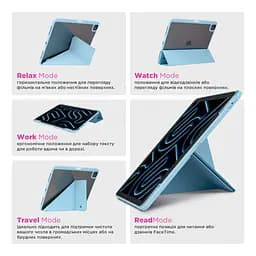 Чохол-книжка для планшета Apple iPad Air 13 (2024)/Air 13 (2025)/Air 13 (2026), Y-Type PEN, блакитний, магнітний, з тримачем для стилуса, протиударний, обкладинка з функцією підставки, екошкіра + ТПУ, функція автоматичного пробудження/сну - мініатюра 3