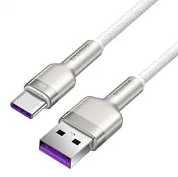 Кабель с металлическими разъемами Baseus Cafule USB - Type-C 66 W 1 метр (CAKF000102) белый