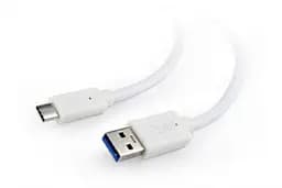 Кабель USB AM - Type-C, 1 м, білий, Cablexpert, 3A (CCP-USB3-AMCM-1M-W)