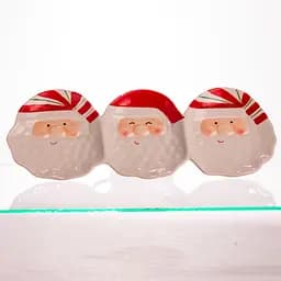 Блюдо сервірувальне новорічне для закусок Yiwu Santa Claus 33.5×12.5 см CR-1-33 - мініатюра 2