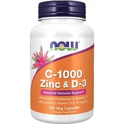 Витамины Now Foods C-1000 Zinc D-3 100 капсул
