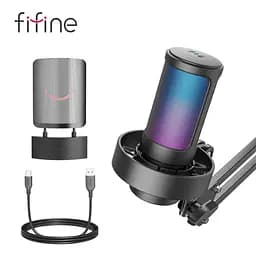 Микрофон конденсаторный с пантограф Fifine A-8T AmpliGame USB Black - мініатюра 4