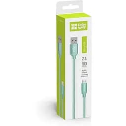 Кабель ColorWay USB - МicroUSB 2.1А 1м Mint - мініатюра 3
