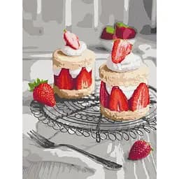 Картина за номерами "Полунична насолода" Ideyka KHO5605 30х40 см