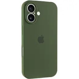 Чехол Epik Silicone Case Full Camera Protective (AA) для Apple iPhone 16 Plus (6.7) Зеленый / Dark Olive