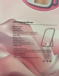 Дзеркало косметичне настільне Salon Professional Makeup Mirror 33 світлодіоди USB або батарейки білий - мініатюра 2