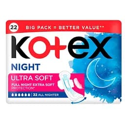 Прокладки гігієнічні Kotex Ultra Soft Night Quadro 22 шт - мініатюра 2